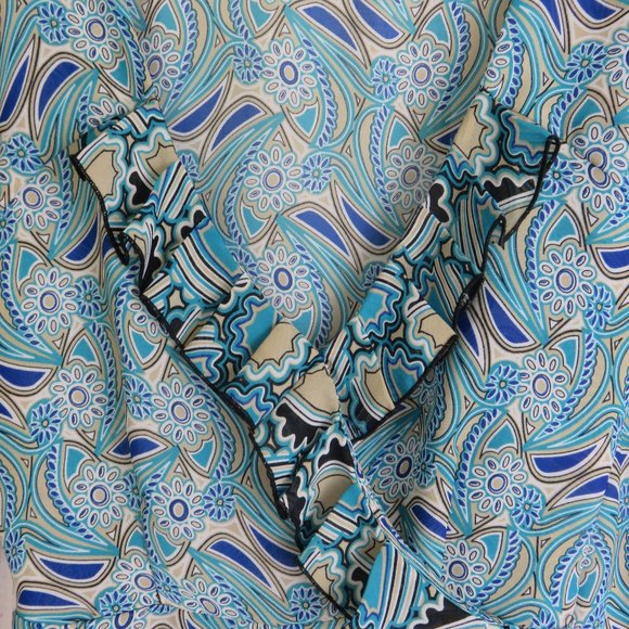 Blue Aqua Paisley Print Tunic Blouse by Nicola....325 - Picture 3 of 9